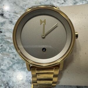 031 MVMT Signature Women's Gold Tone Stainless Steel Date Gray Dial Quartz